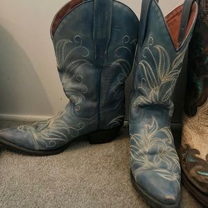 Blue cowboy boots